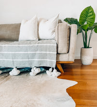 Load image into Gallery viewer, Beni Grey Pom Pom Throw Blanket (Limited Edition)