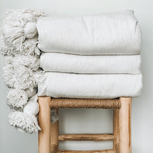 Load image into Gallery viewer, Tangier Pom Pom Throw Blanket