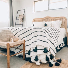Load image into Gallery viewer, Casablanca Pom Pom Throw Blanket