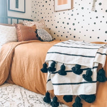 Load image into Gallery viewer, Casablanca Pom Pom Throw Blanket